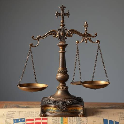 An antique Italian legal scale, symbolizing justice and fairness in the website's terms.