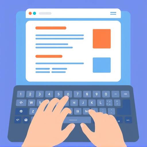 Illustration demonstrating keyboard navigation through a website using tab key.
